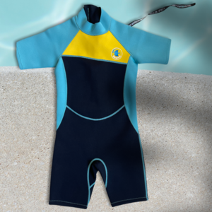 REALON Kids Wetsuit Shorty Boys Girls Neoprene One Piece- Size XL - Blue / Yello
